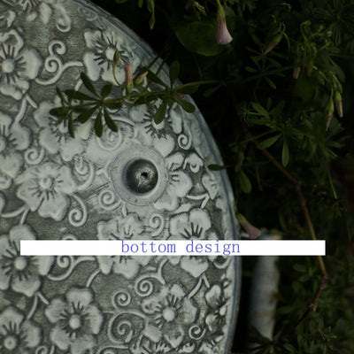 Handcrafted Round Retro Flat Metal Plate