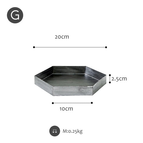 Multi-group Rectangular Round Vintage Bread Tray