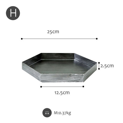 Multi-group Rectangular Round Vintage Bread Tray