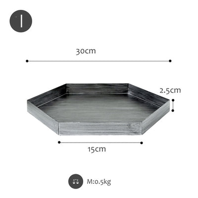 Multi-group Rectangular Round Vintage Bread Tray