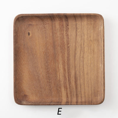 Solid Acacia Wood Tray Dinner Plate Disc